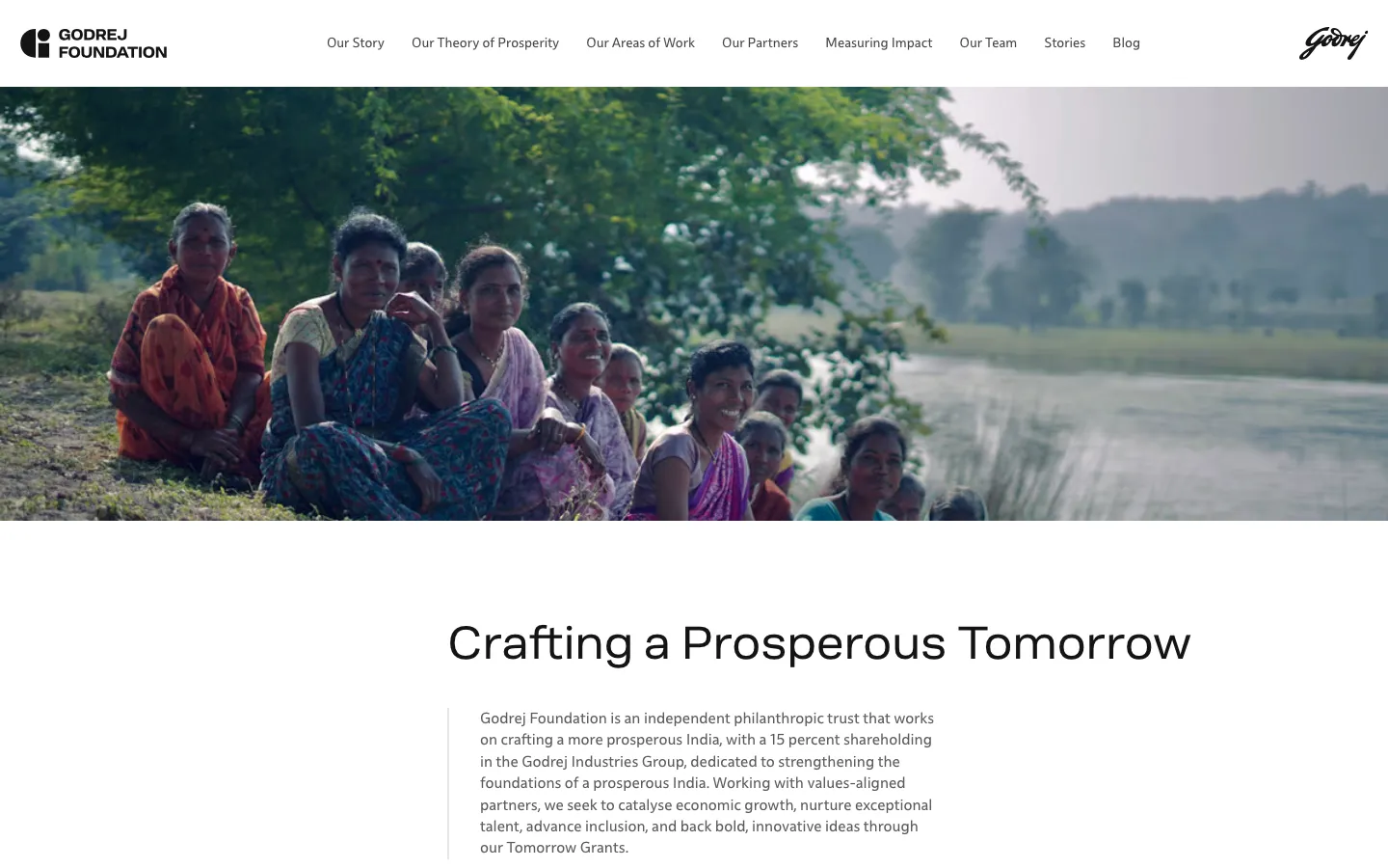 Godrej Foundation screenshot